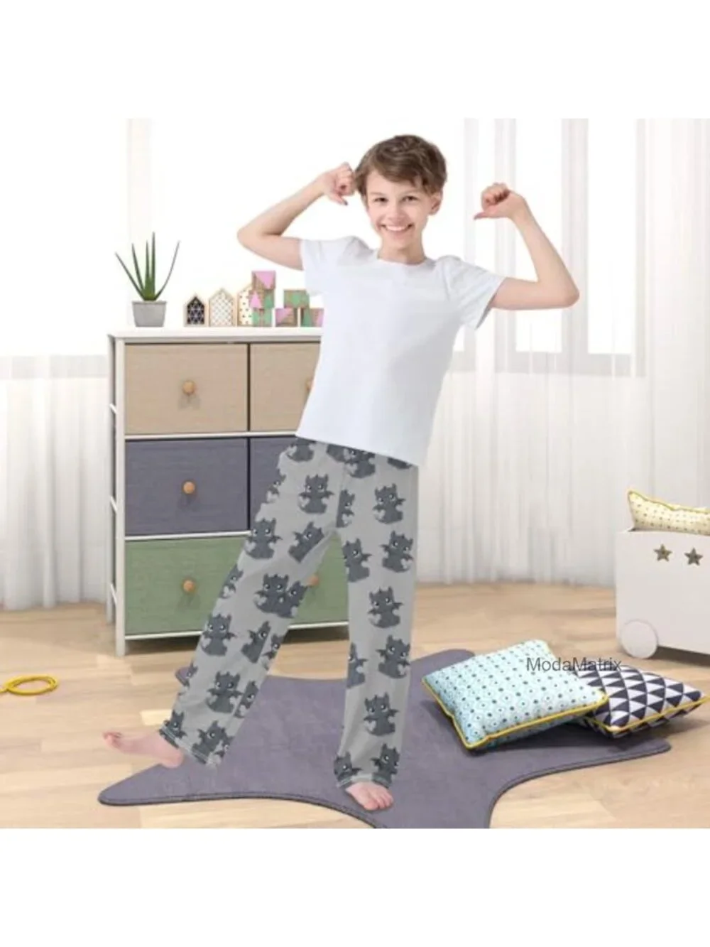Girls Snake Print Pajama Bottoms Soft Stretchy Lounge Sleep Pants Elastic Waist